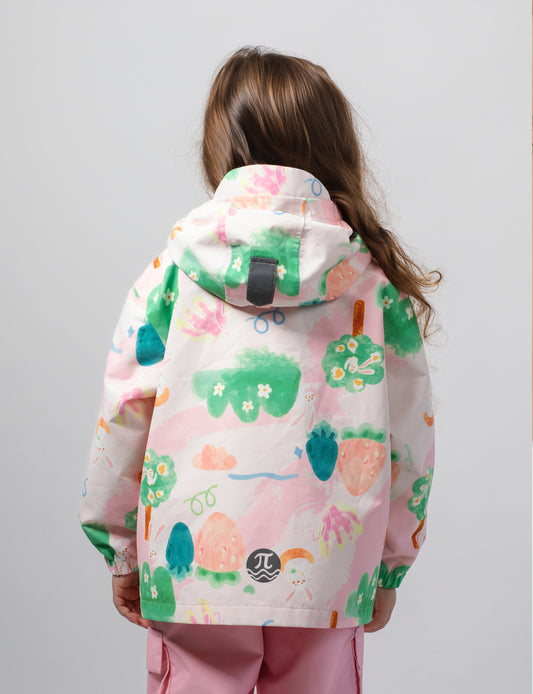 Little Stanley Fleece Lined Rain Jacket | Bunny Flower