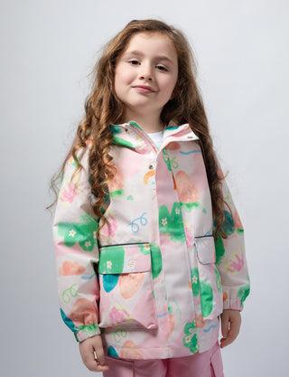 Girls waterproof rain jacket and pants