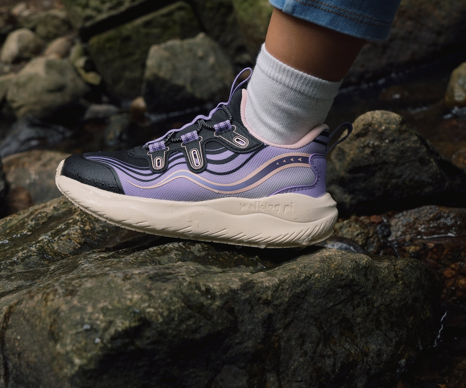 Kids Waterproof Sneakers for Outdoor Play | Little Rockies Purple Aurora