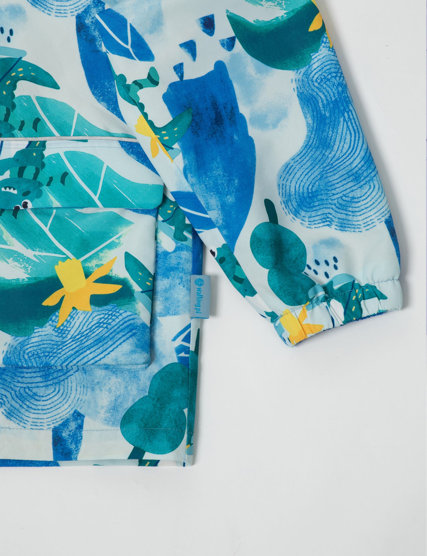 Kids Fleece Lined Waterproof Rain Jacket | Little Stanley Snowy Dino