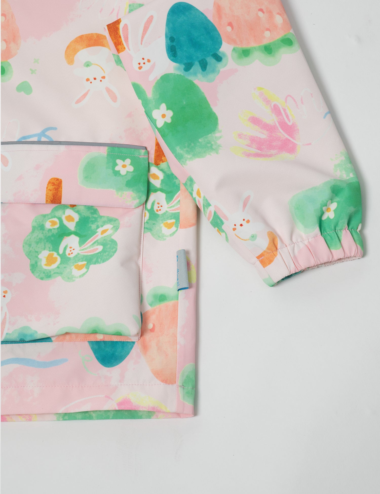 Kids Fleece Lined Waterproof Rain Jacket | Little Stanley Bunny Flower