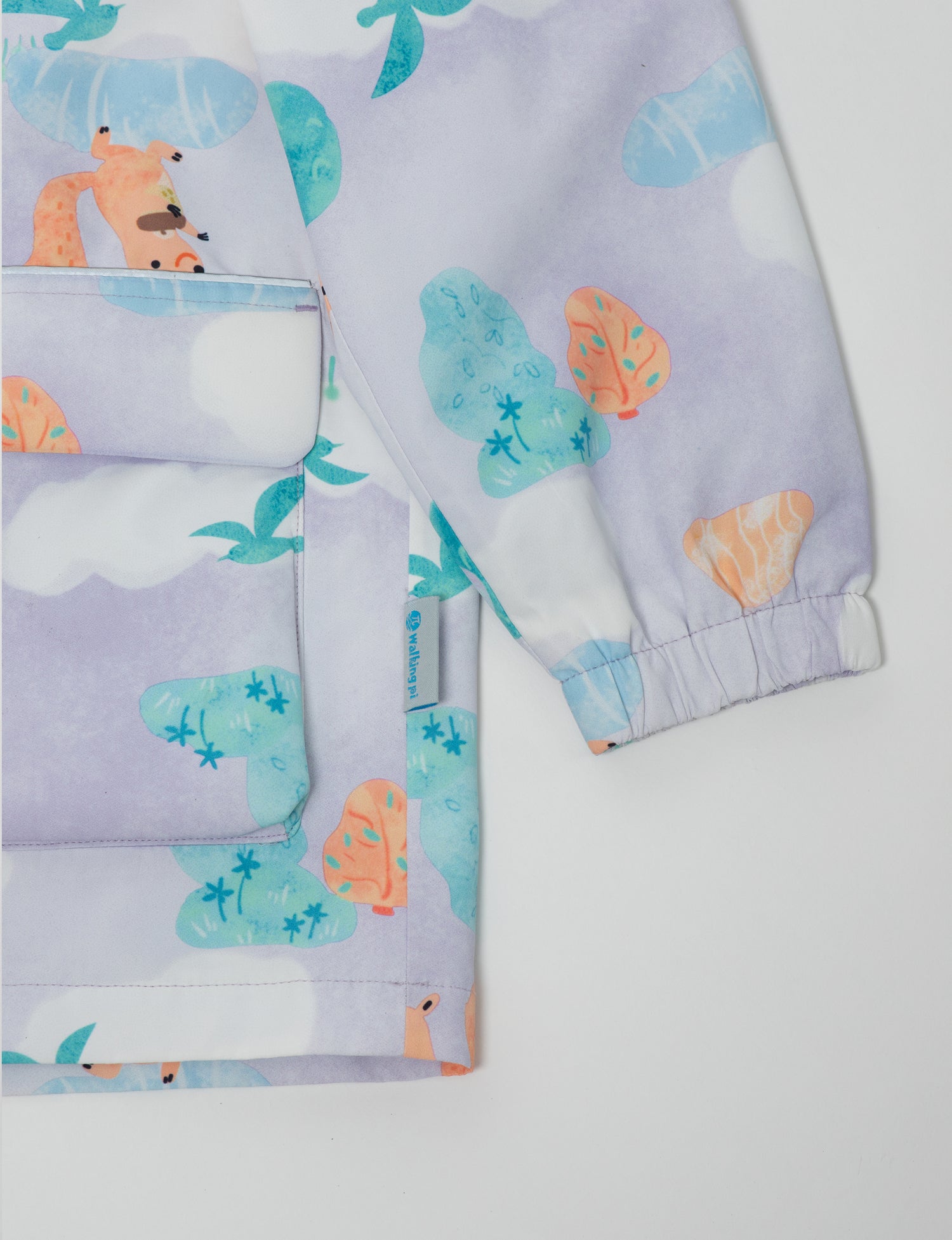 Kids Fleece Lined Waterproof Rain Jacket | Little Stanley Purple Squirrel