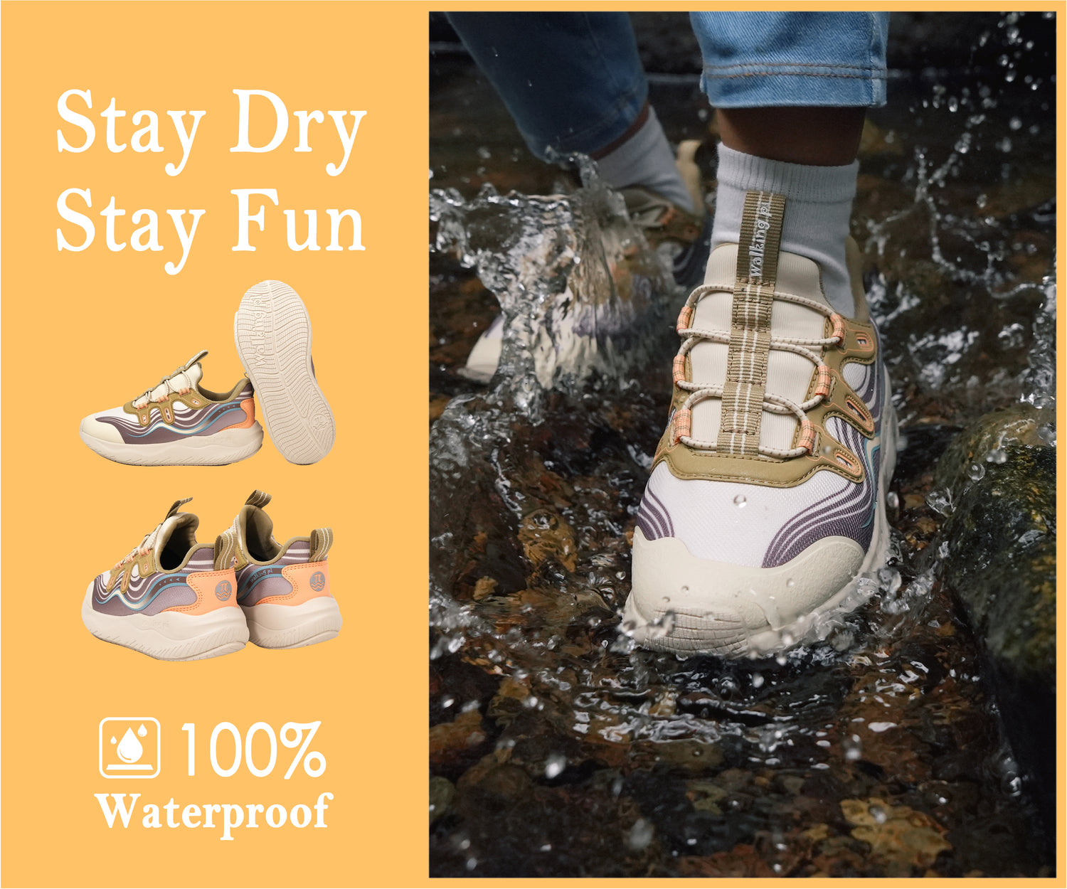 Kids Waterproof Sneakers for Outdoor Play | Little Rockies Magic Unicorn