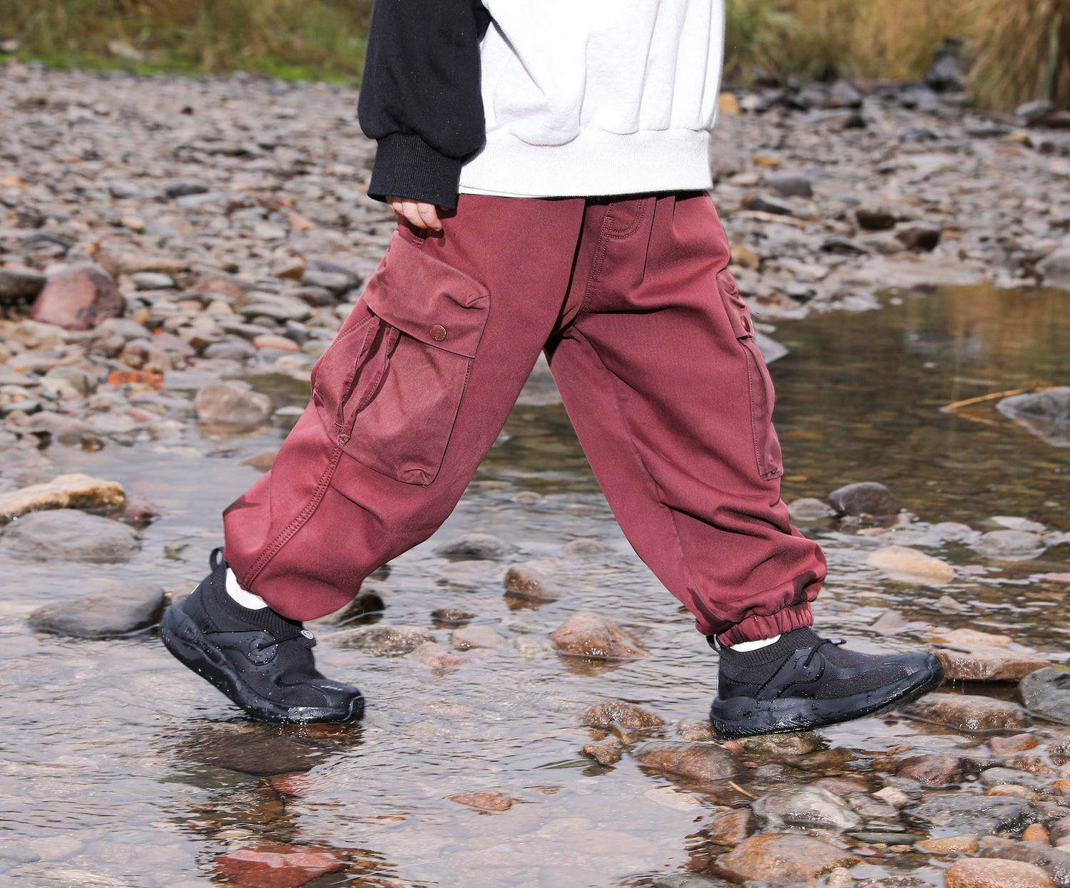Little Grouse Black on Black – Kids Waterproof Sneakers for Everyday Play