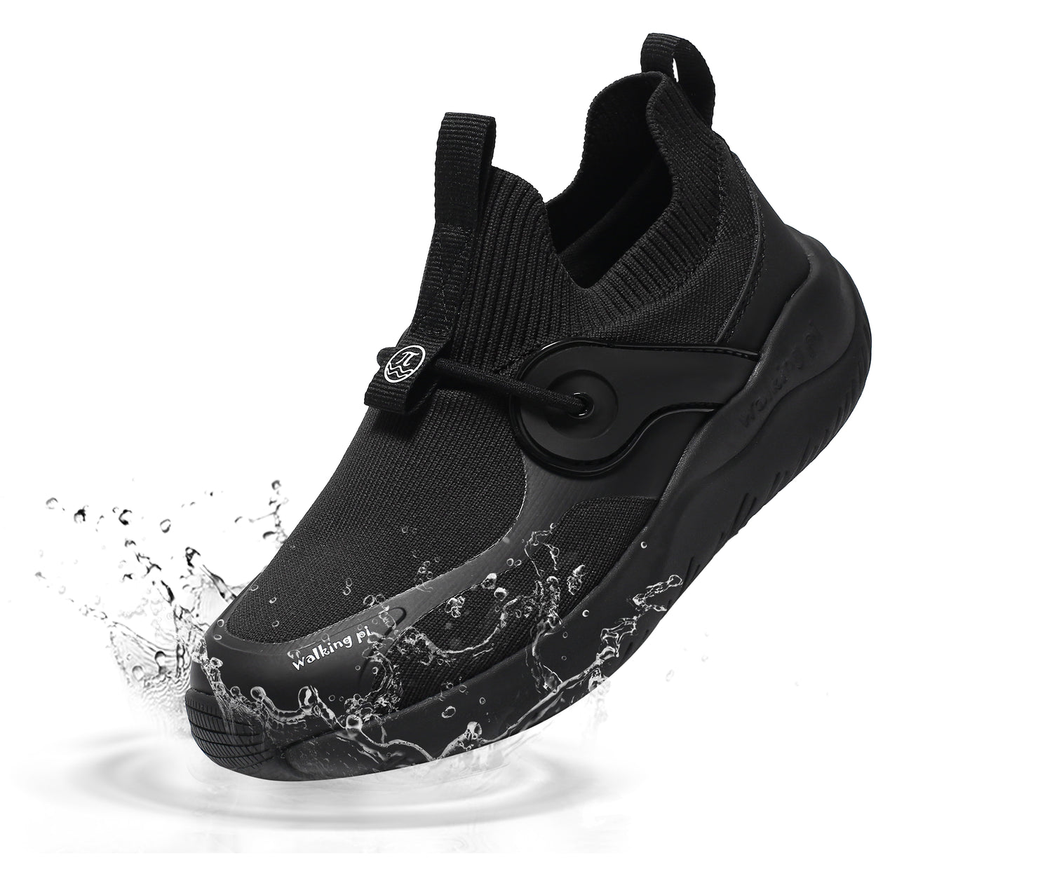 Little Grouse Black on Black – Kids Waterproof Sneakers for Everyday Play