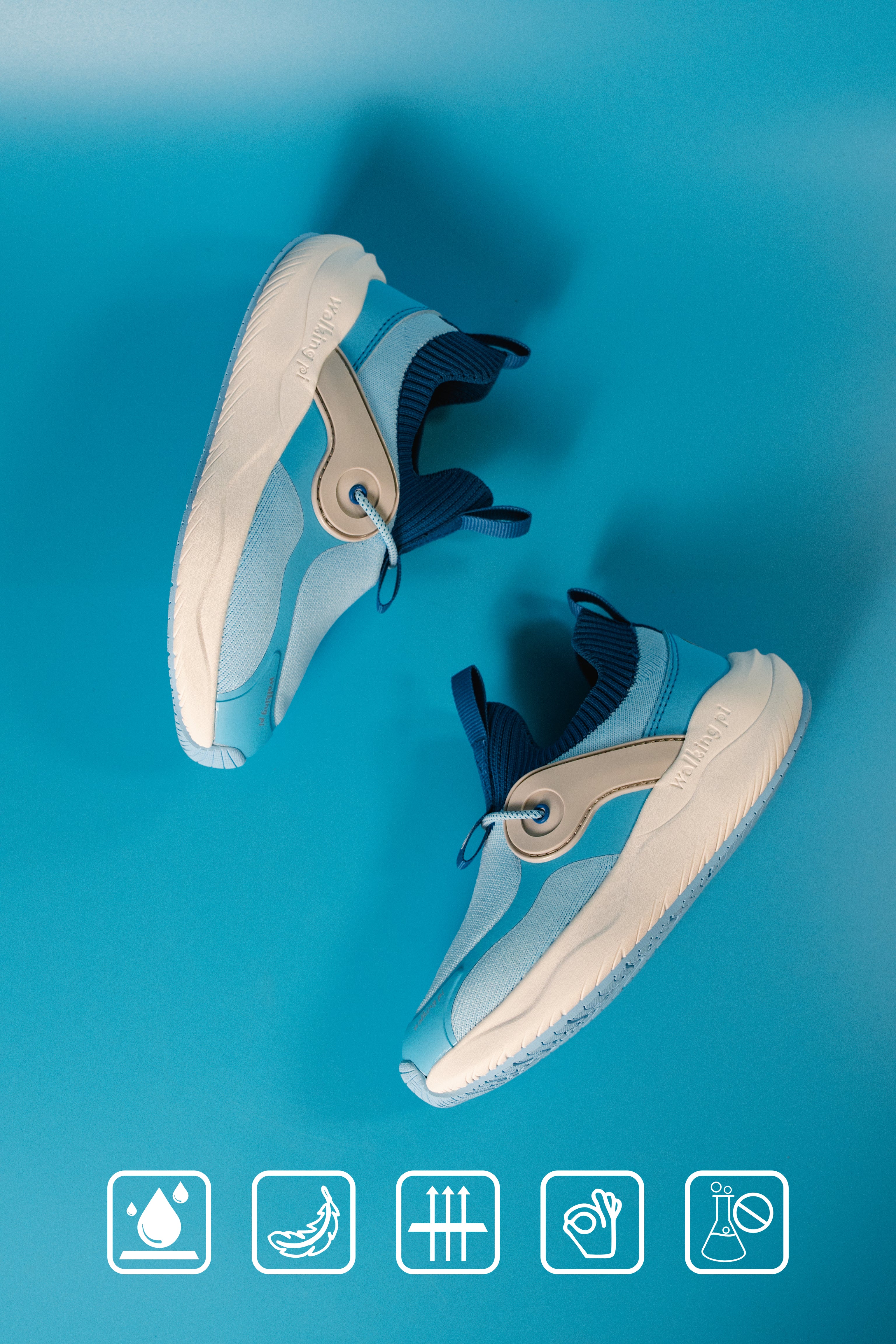 walkingpi blue sneakers waterproof for kids